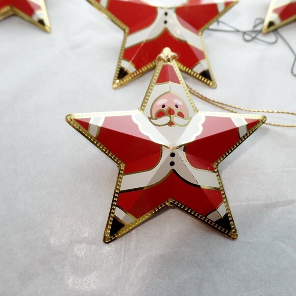 Metal Santa Star Tree Ornaments 13 PC - Picture 2 of 8